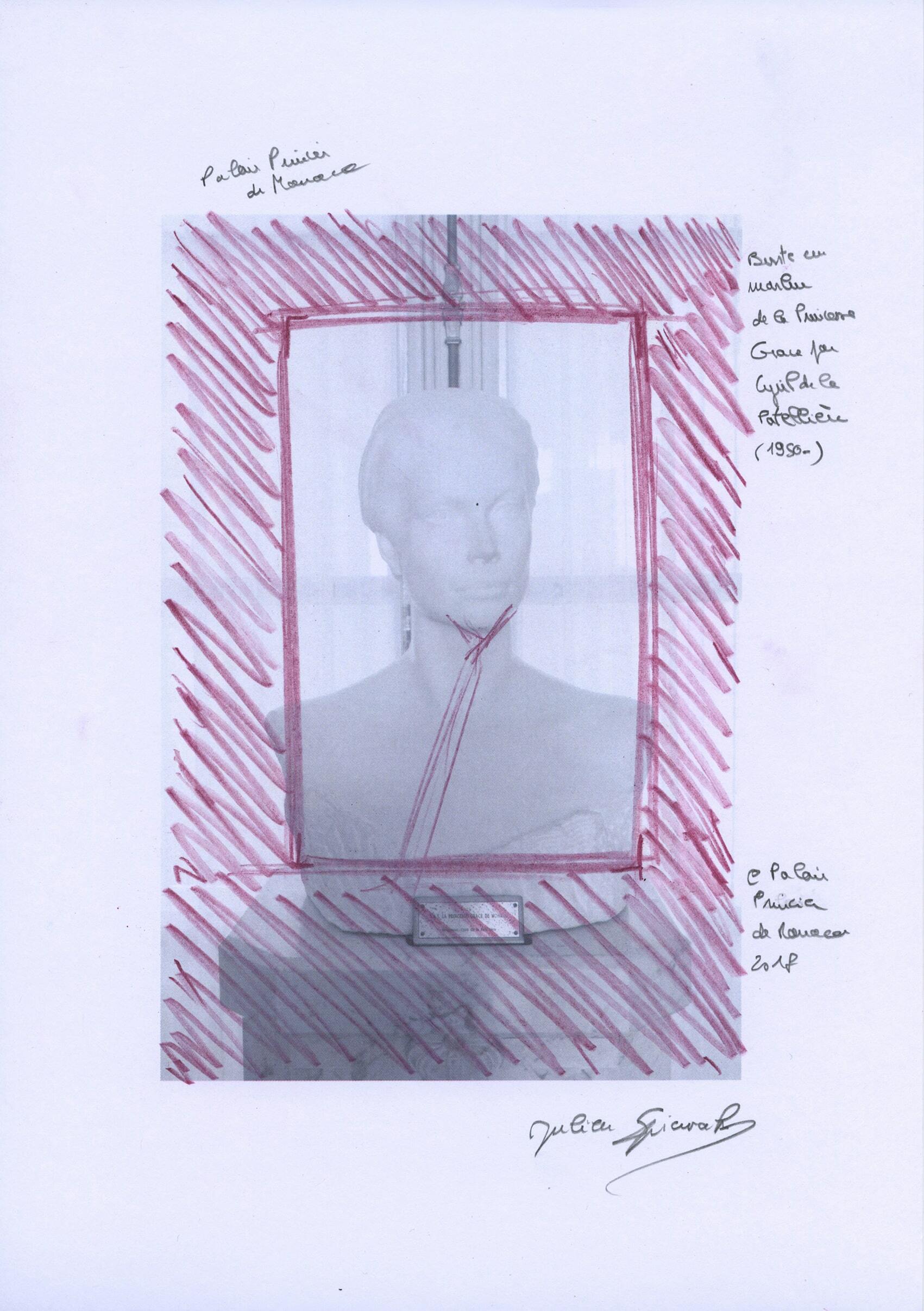 Julien Spiewak: Preparatory study. Prince’s Palace of Monaco. 2018. Unique piece, 2018
