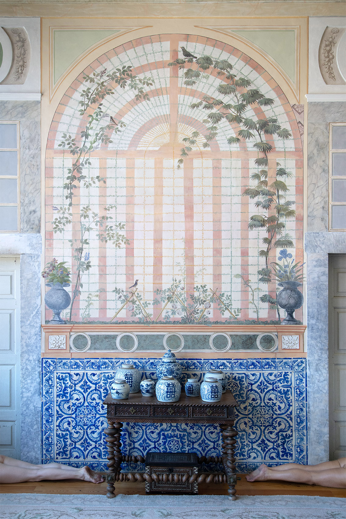 Julien Spiewak: Portuguese sideboard, Anna, set of vases, Ming Dynasty, Ewa. Fronteira Palace (Portugal). 2026